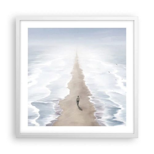 Plakat w białej ramie - Jasna przyszłość - 50x50 cm