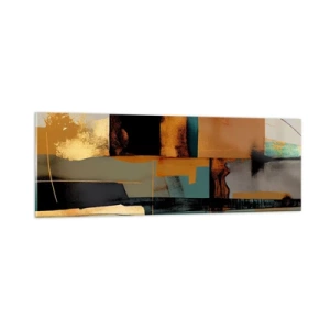 Obraz na szkle - Abstrakcja – światło i cień - 90x30 cm