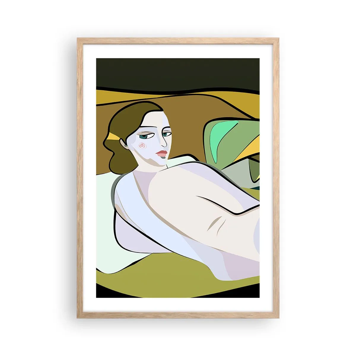 Plakat w ramie jasny dąb - Portret intymny - 50x70 cm