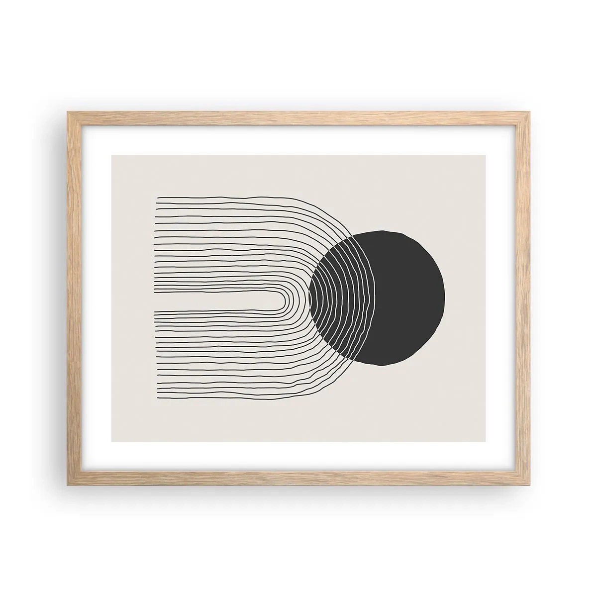 Plakat w ramie jasny dąb - Drżenie i pewność - 50x40 cm