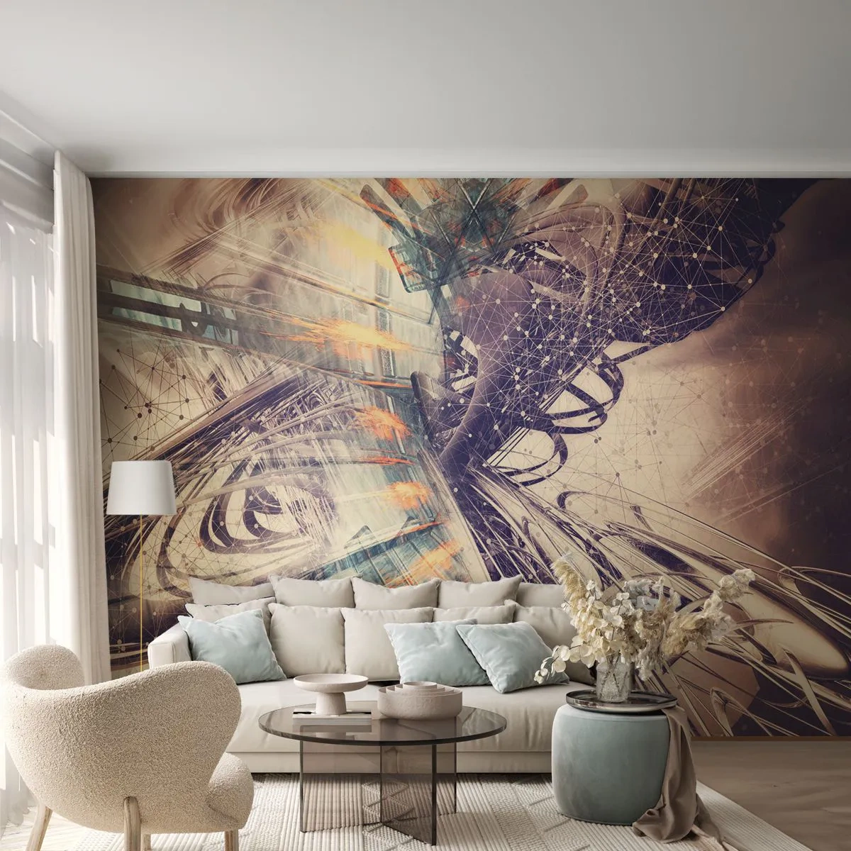 Fototapeta Premium Sand - W wielkim pędzie - Abstrakcja, Sztuka, Grafika - 250x175 cm