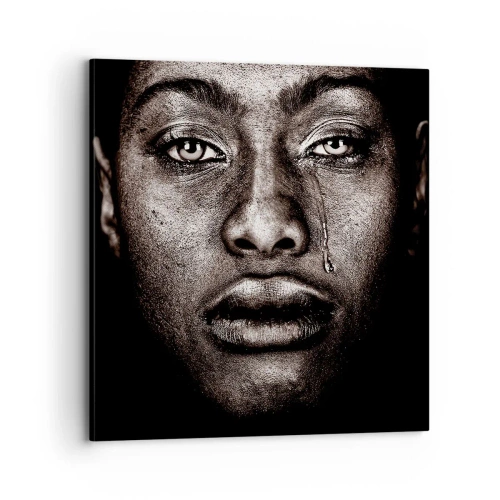 Obraz na płótnie - Jedna łza - 70x70 cm