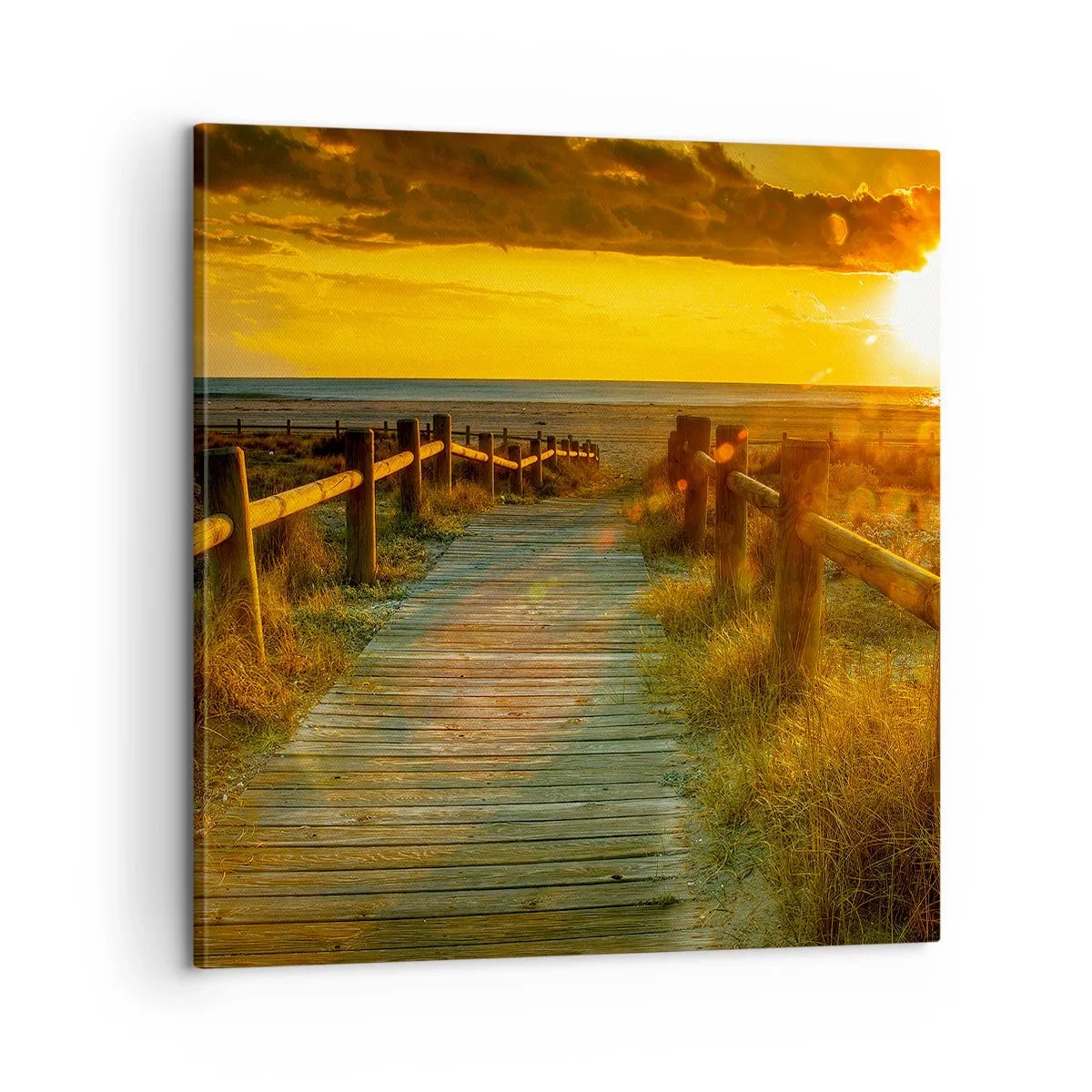 Obraz na płótnie - Skąpane w starym złocie - 60x60 cm