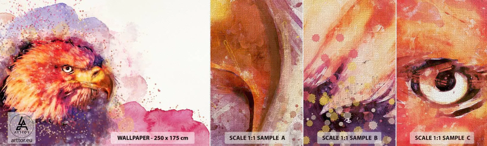 Fototapeta Próbka Premium Canvas - Nie chcesz wiedzieć, o czym myślę - Abstrakcja, Ptak, Orzeł - 100x30 cm