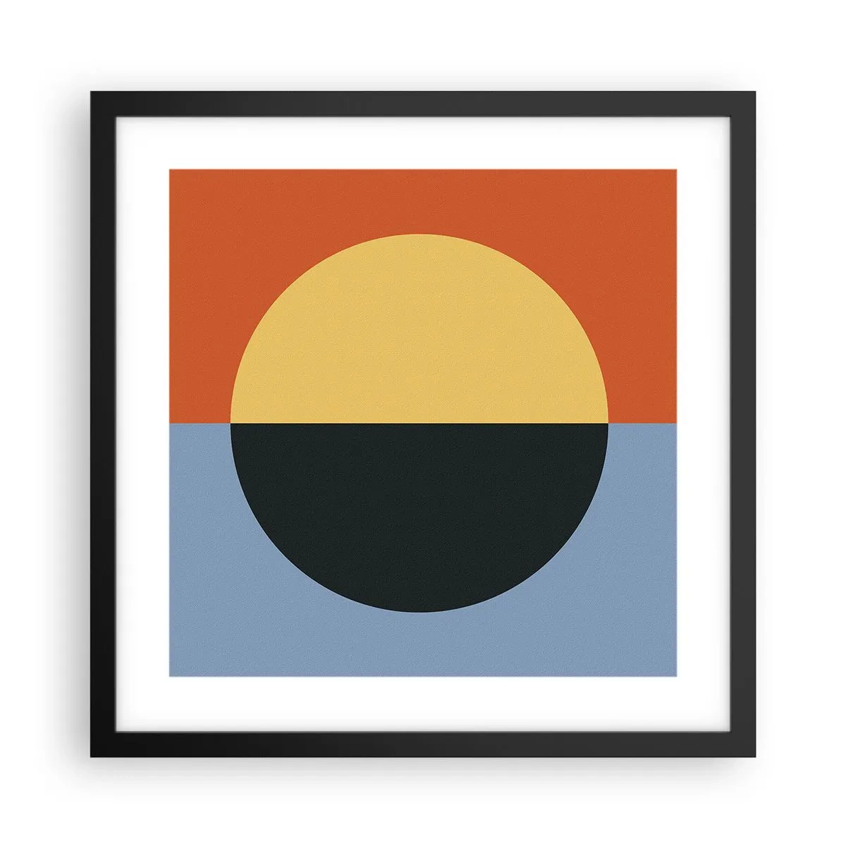 Plakat w czarnej ramie - Kompozycja ciepła i chłodu - 40x40 cm
