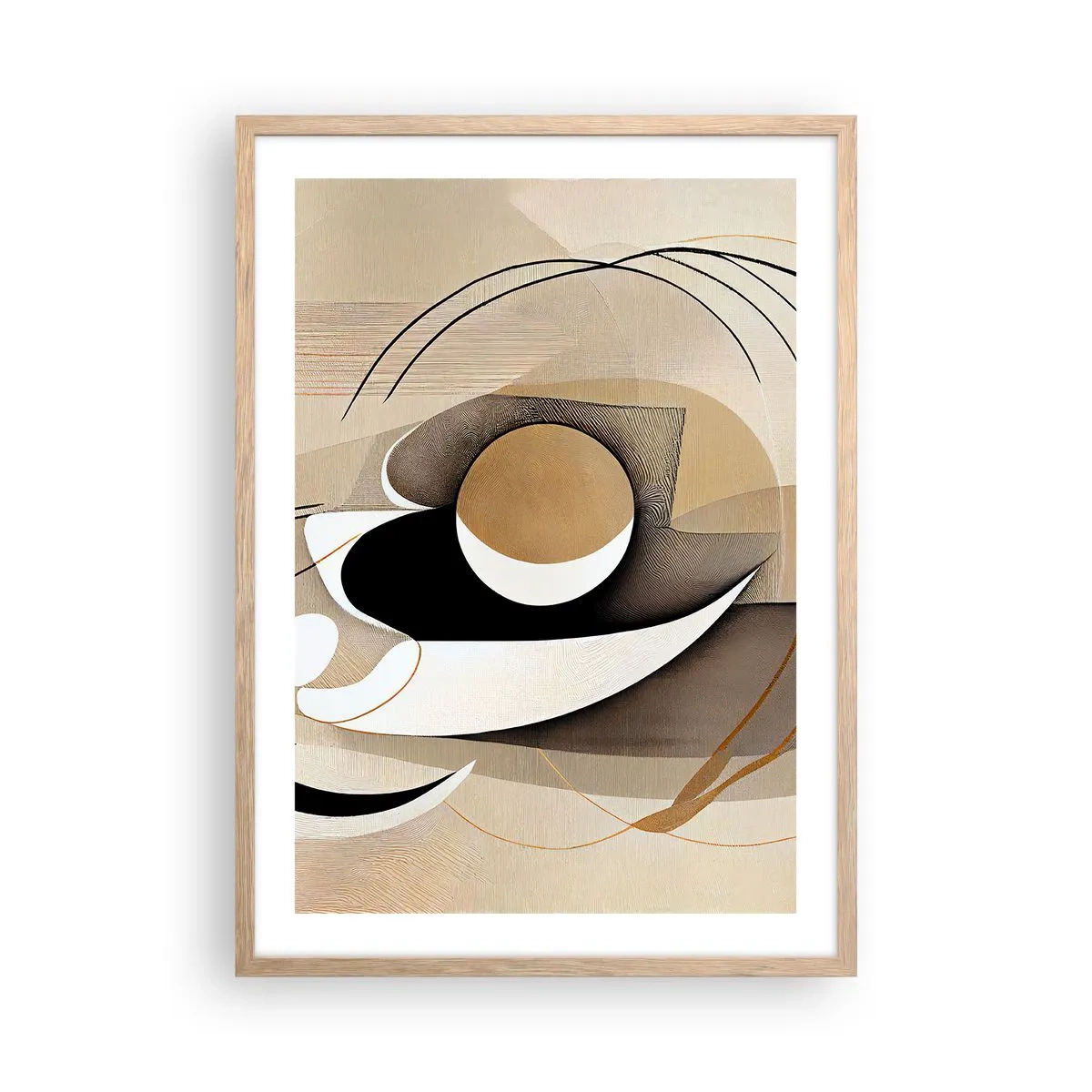 Plakat w ramie jasny dąb - Kompozycja: istota rzeczy - 50x70 cm
