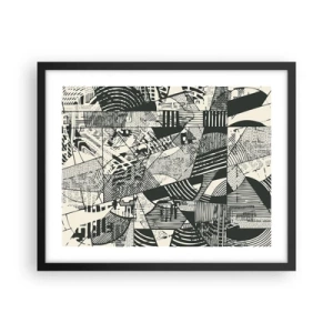 Plakat w czarnej ramie - Dynamika współczesności - 50x40 cm