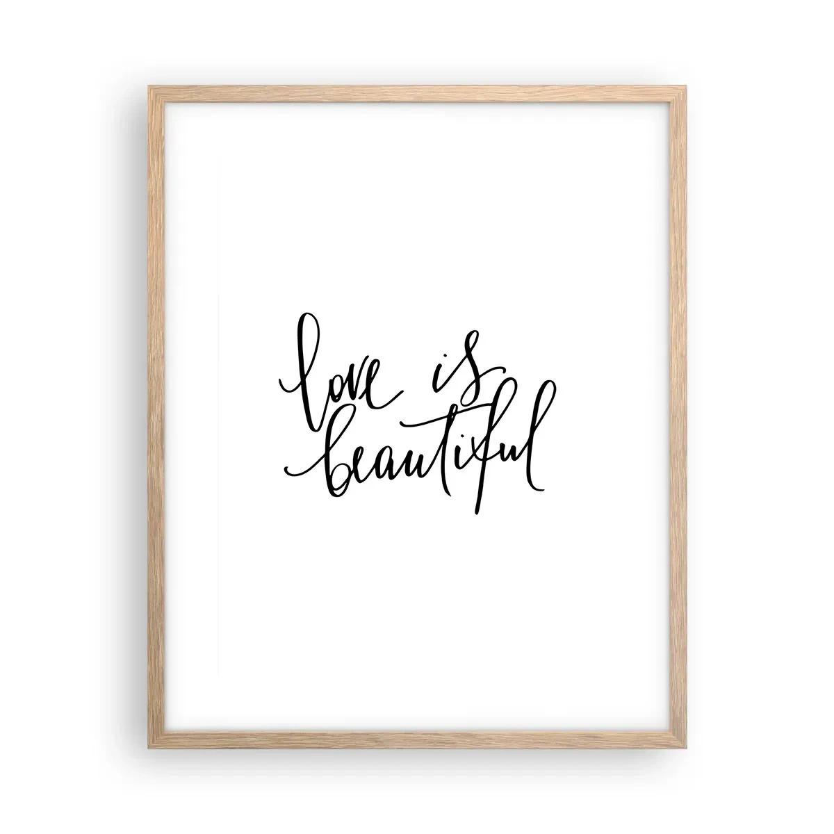 Plakat w ramie jasny dąb - Czytaj i powtarzaj - 40x50 cm