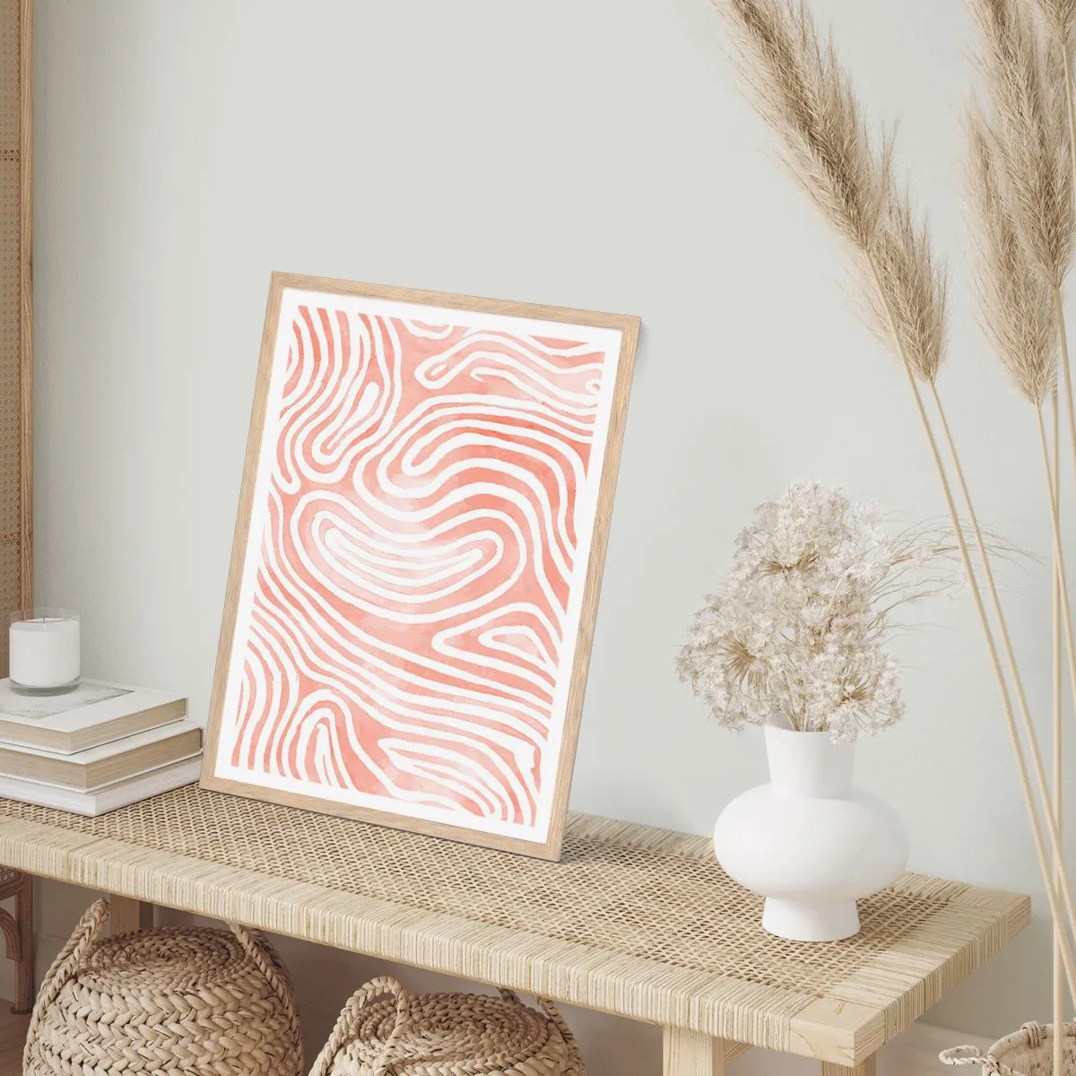 Plakat w ramie jasny dąb - W koralowym labiryncie - 61x91 cm