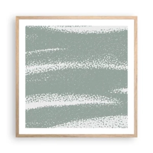 Plakat w ramie jasny dąb - Abstrakcja w zimowym klimacie - 60x60 cm