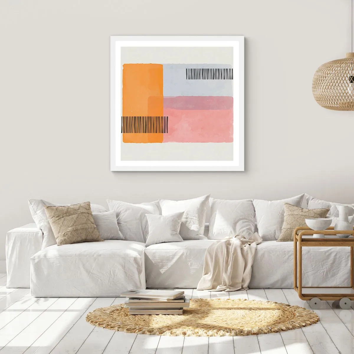 Plakat w białej ramie - Z kąta w kąt - 40x40 cm
