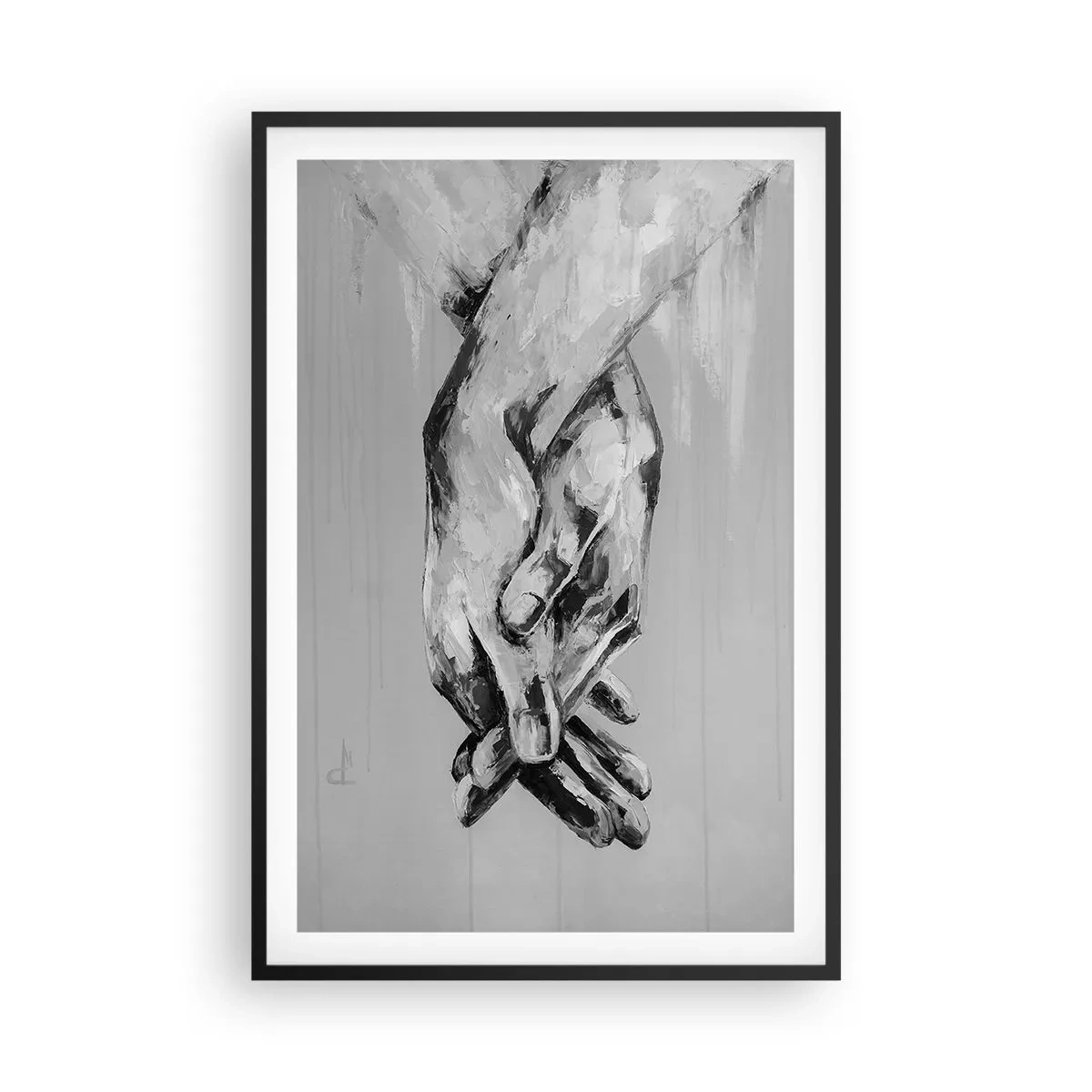 Plakat w czarnej ramie - Początek… - 61x91 cm