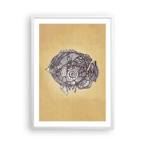 Plakat w białej ramie - Z oceanu ornamentów - 50x70 cm