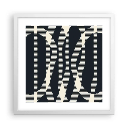 Plakat w białej ramie - Próba przełamania ciemności - 40x40 cm