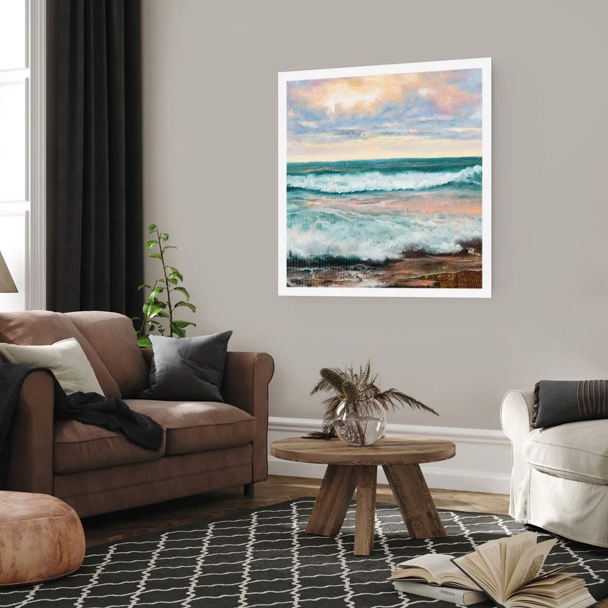 Plakat - Tutaj wygładzisz duszę - 60x60 cm