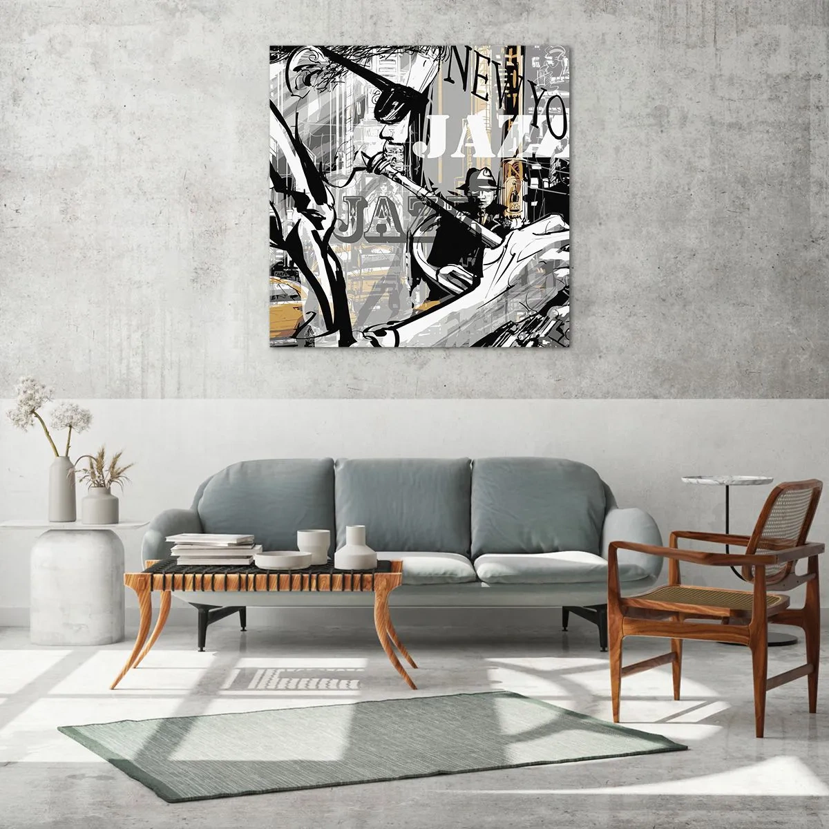 Obraz na szkle - W rytmie Nowego Jorku - 60x60 cm