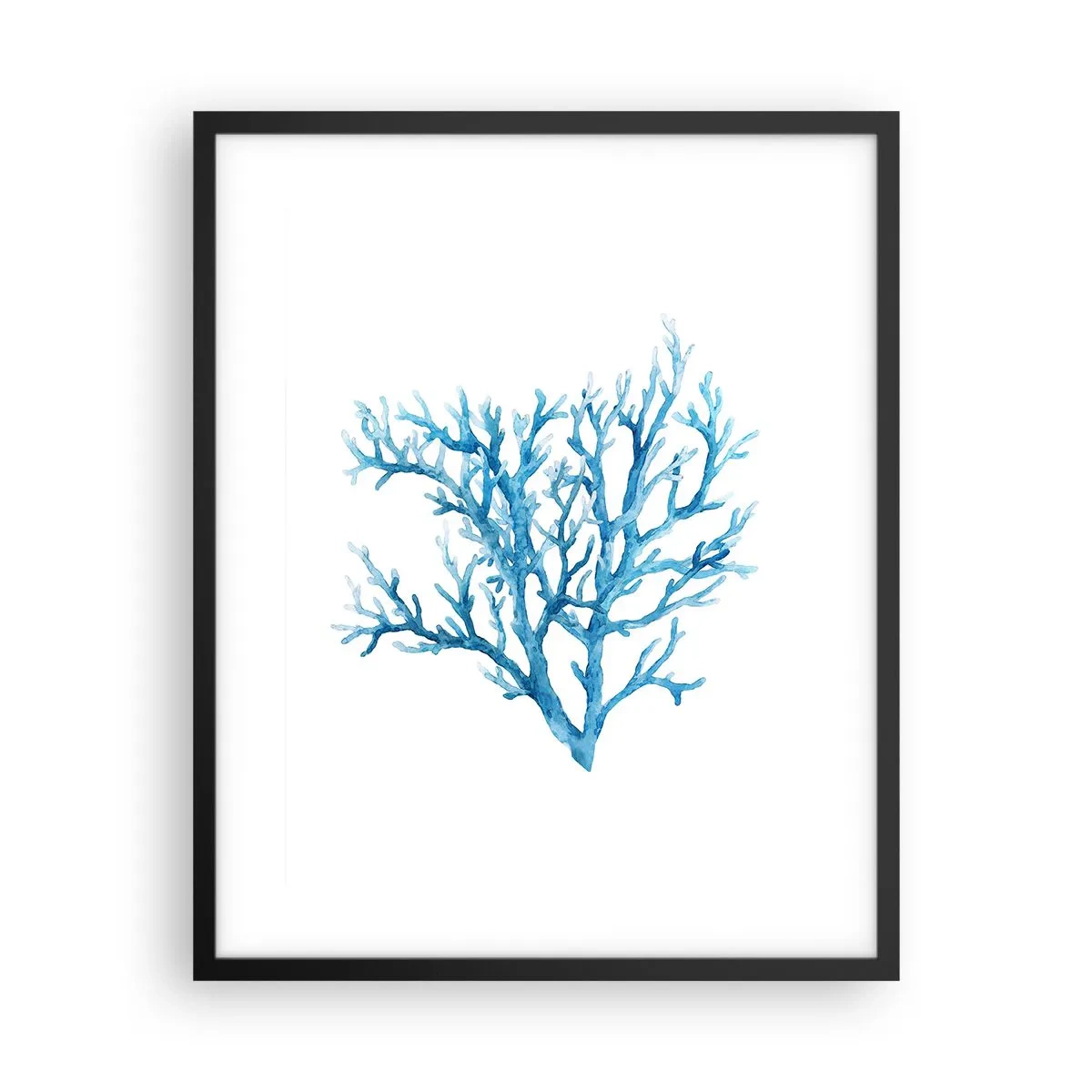 Plakat w czarnej ramie - Morski filigran - 40x50 cm