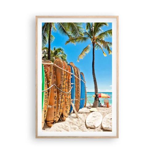 Plakat w ramie jasny dąb - Słoneczna zabawa - 61x91 cm