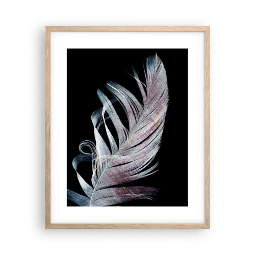 Plakat w ramie jasny dąb - Pomyśl o dotyku - 40x50 cm