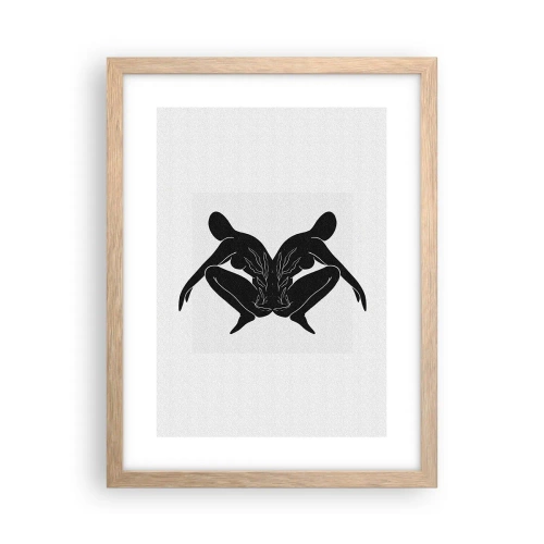 Plakat w ramie jasny dąb - Wspólna dusza - 30x40 cm