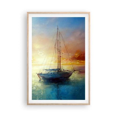 Plakat w ramie jasny dąb - W złotej zatoce - 61x91 cm