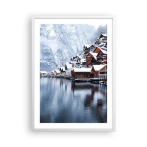 Plakat w białej ramie - W zimowej dekoracji - 50x70 cm