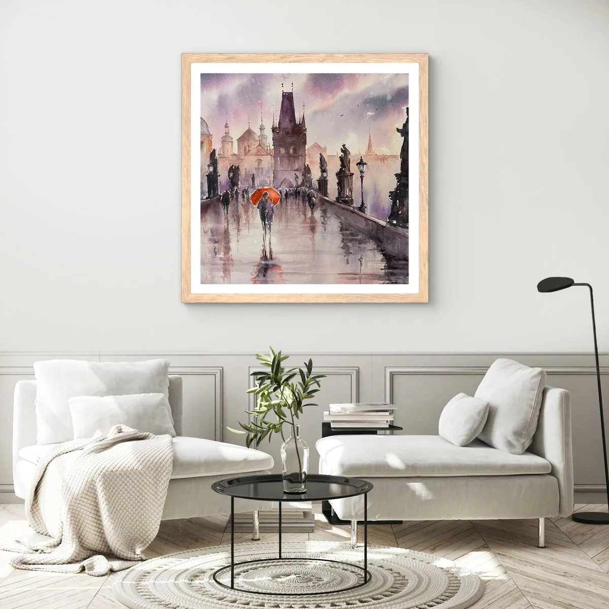 Plakat w ramie jasny dąb - Ludzie się nie zmieniają - 30x30 cm