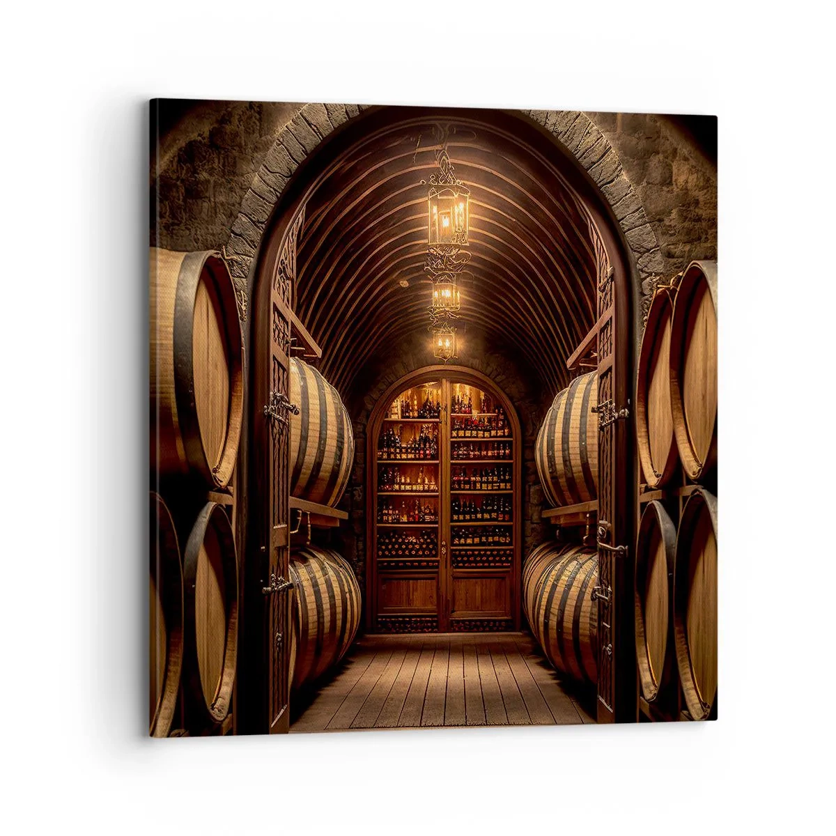 Obraz na płótnie - Klimatyczna piwnica - 70x70 cm