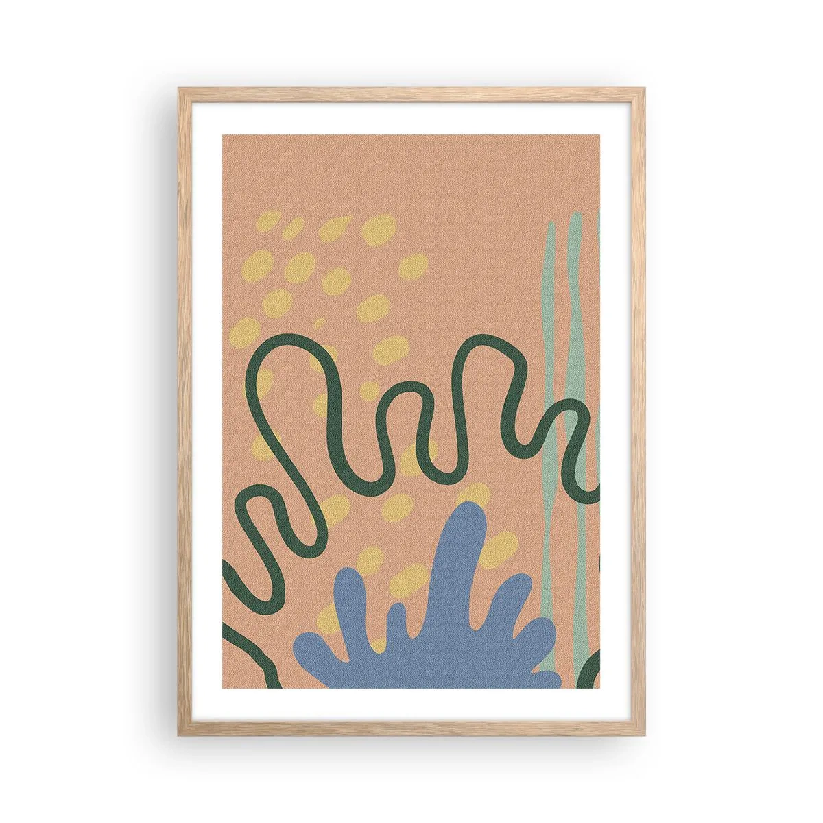 Plakat w ramie jasny dąb - Abstrakcja: różnorodność natury - 50x70 cm