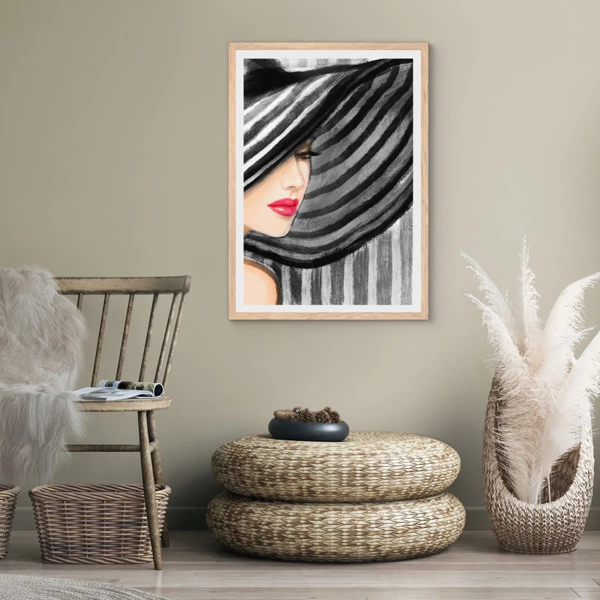 Plakat w ramie jasny dąb - Gdzie ciebie szukać? - 30x40 cm