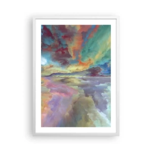 Plakat w białej ramie - Dwa nieba - 50x70 cm