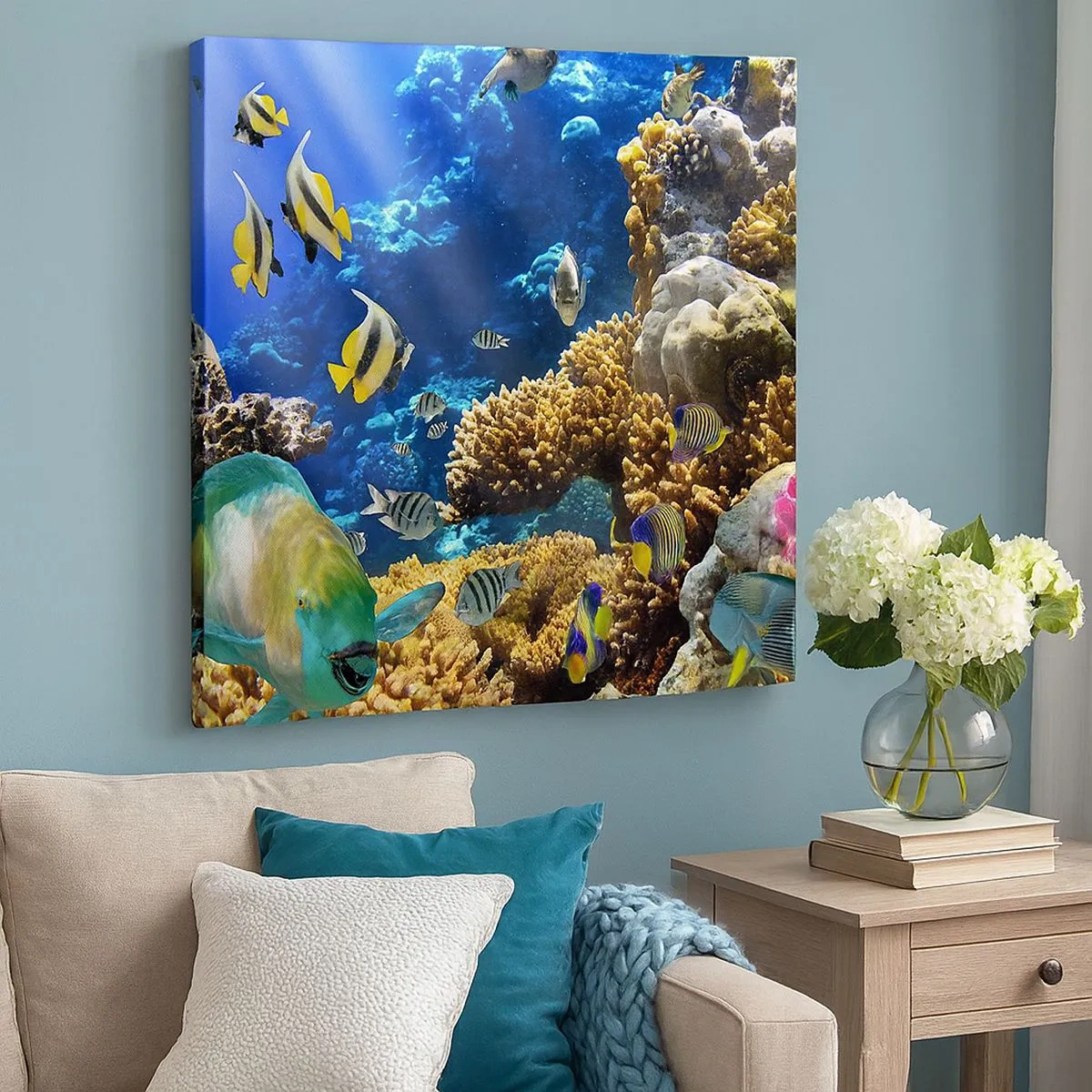 Obraz na płótnie - Duży ruch na wakacyjnym szlaku - 30x30 cm