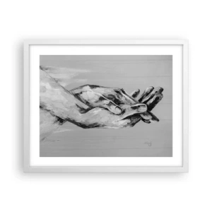 Plakat w białej ramie - Początek… - 50x40 cm