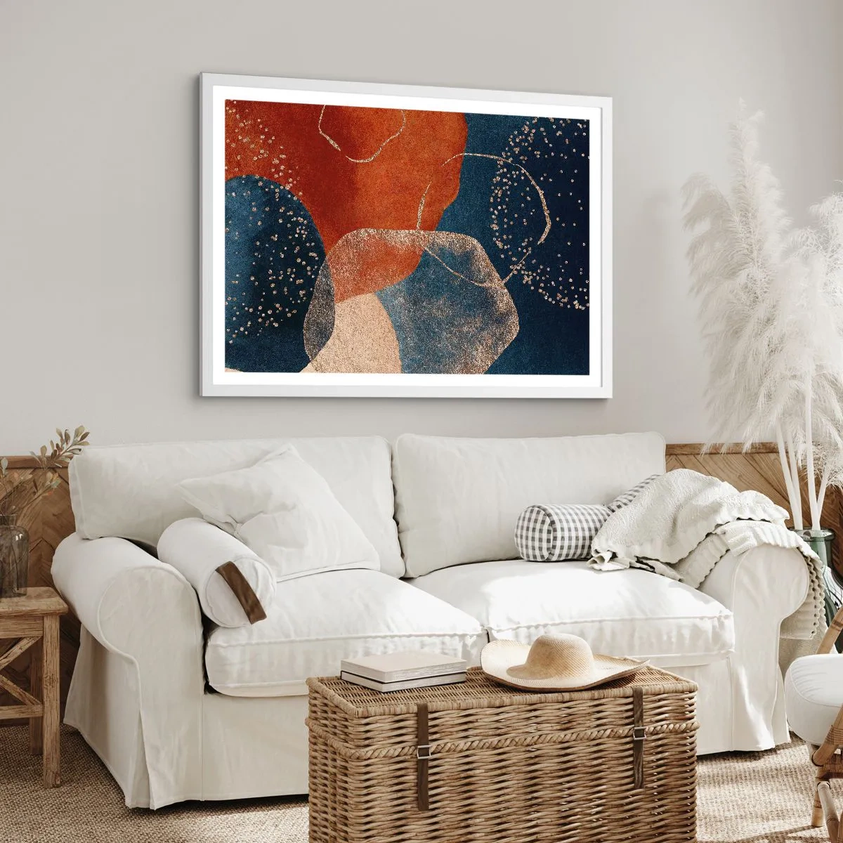 Plakat w białej ramie - Lekkość bytu - 100x70 cm