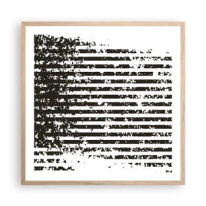 Plakat w ramie jasny dąb - Rytm i szum - 60x60 cm