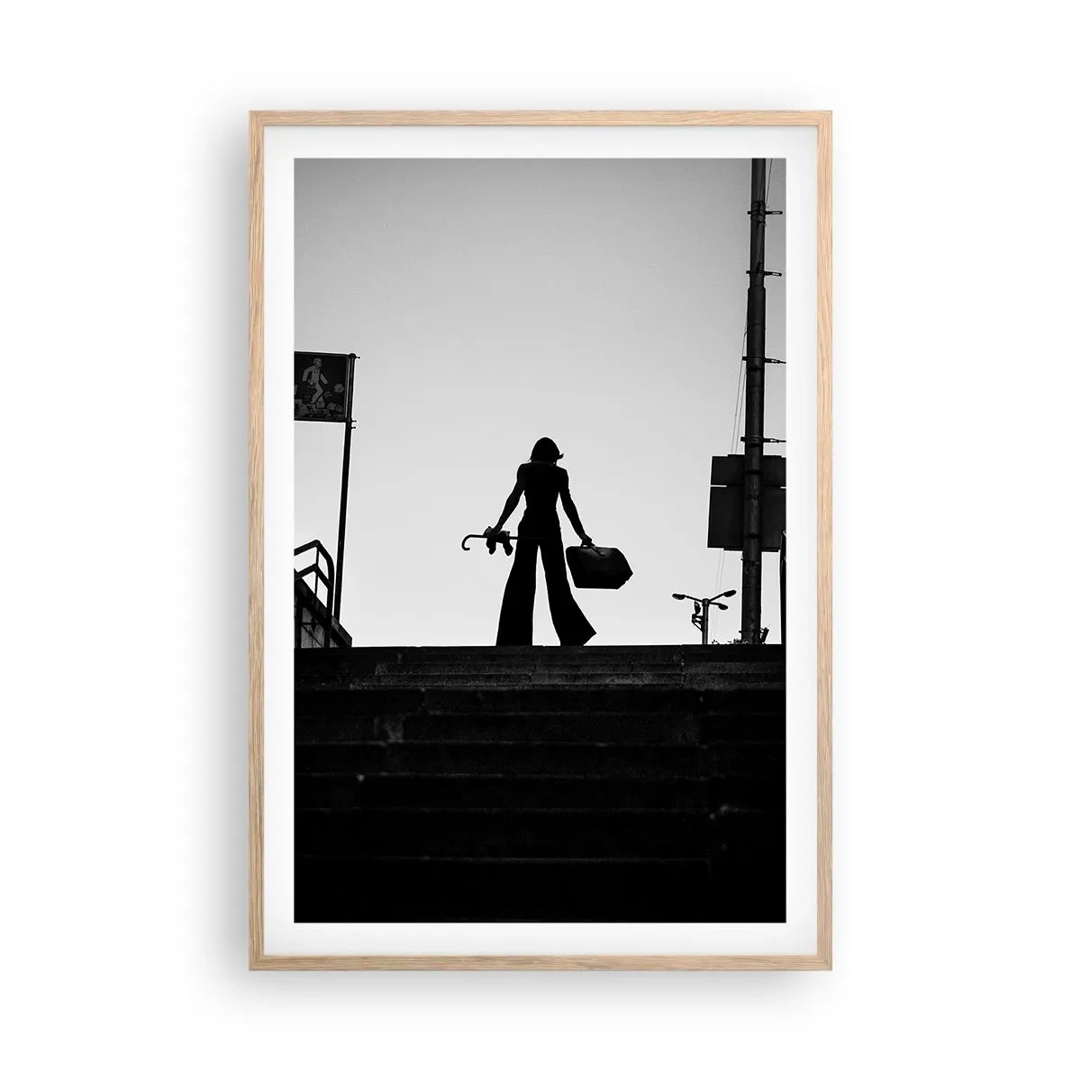 Plakat w ramie jasny dąb - Miejska wędrówka - 61x91 cm