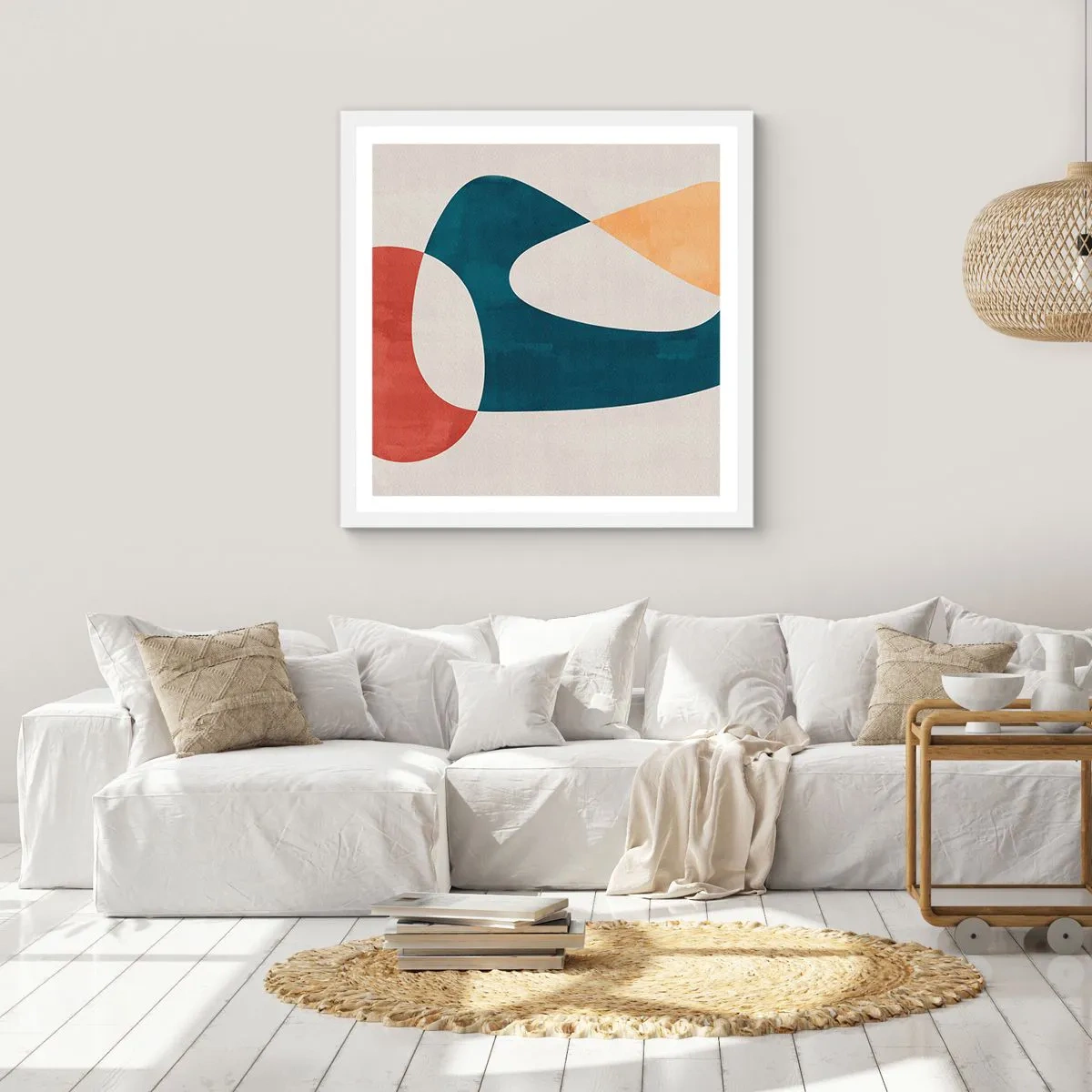 Plakat w białej ramie - Wpływy i metamorfozy - 50x50 cm