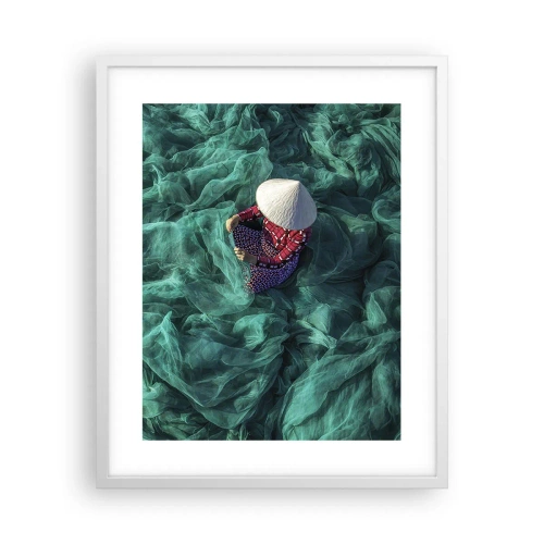 Plakat w białej ramie - W morzu sieci - 40x50 cm