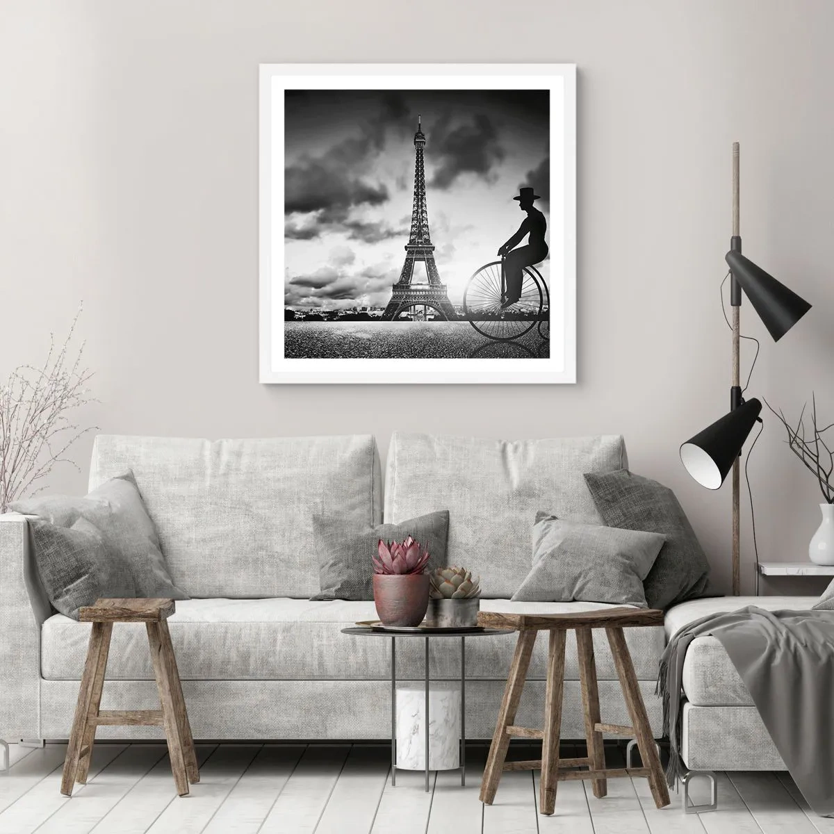 Plakat w białej ramie - Tęsknota do Belle Epoque - 30x30 cm