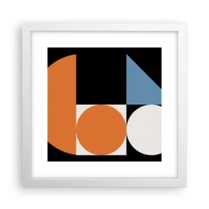 Plakat w białej ramie - Układ figurowy - 30x30 cm