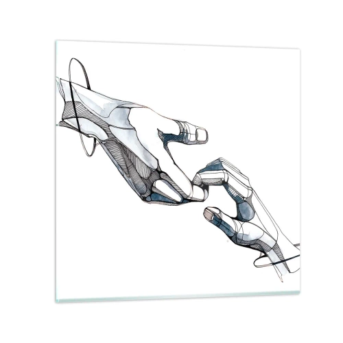 Obraz na szkle - Dobry gest - 70x70 cm