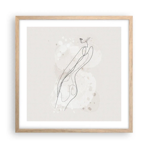 Plakat w ramie jasny dąb - Pobłądzić spojrzeniem - 50x50 cm