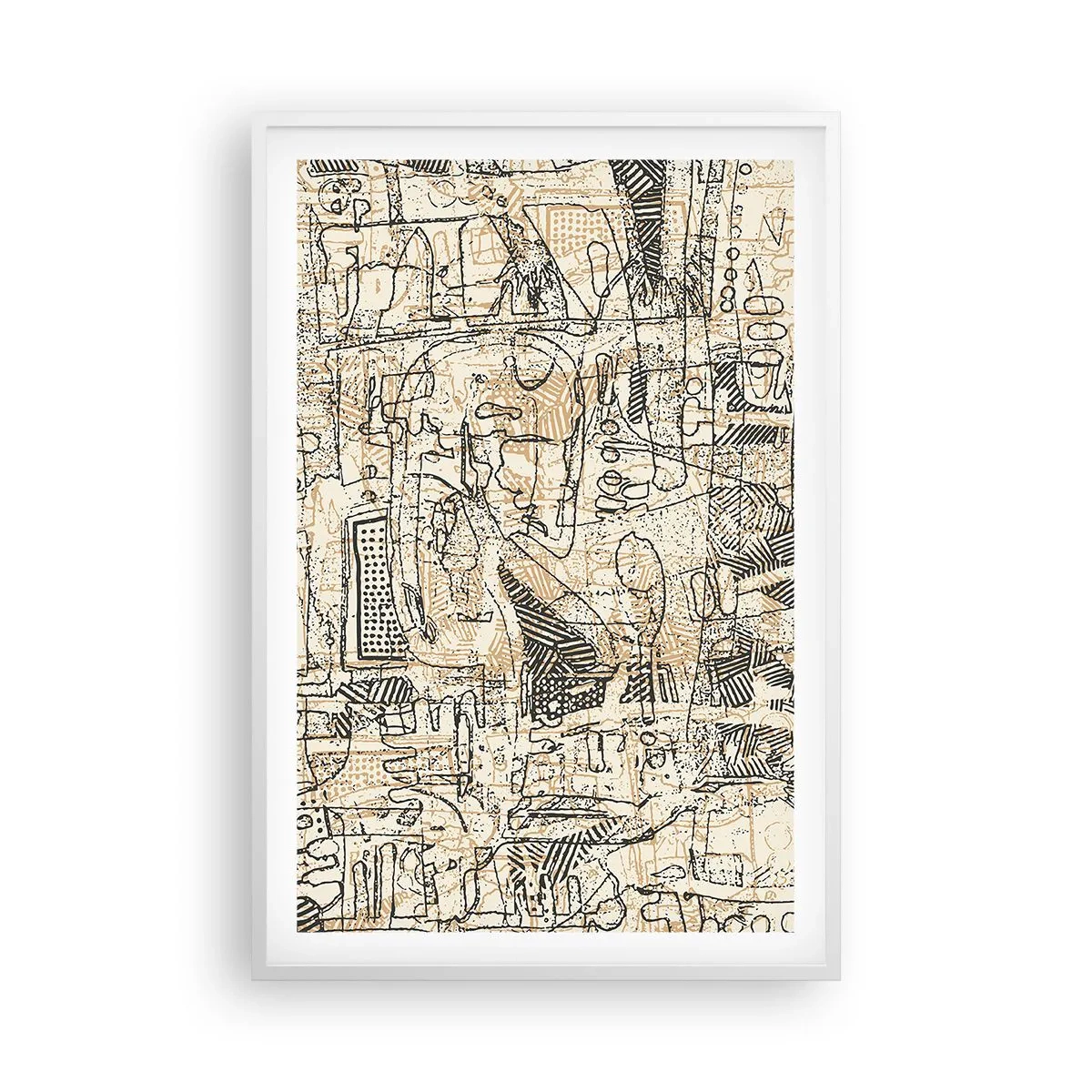 Plakat w białej ramie - Czeka na rozszyfrowanie - 61x91 cm