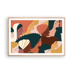 Plakat w ramie jasny dąb - Tylko kobiecość - 91x61 cm