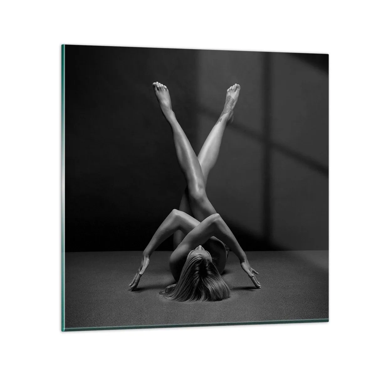 Obraz na szkle - Geometria nagości - 30x30 cm