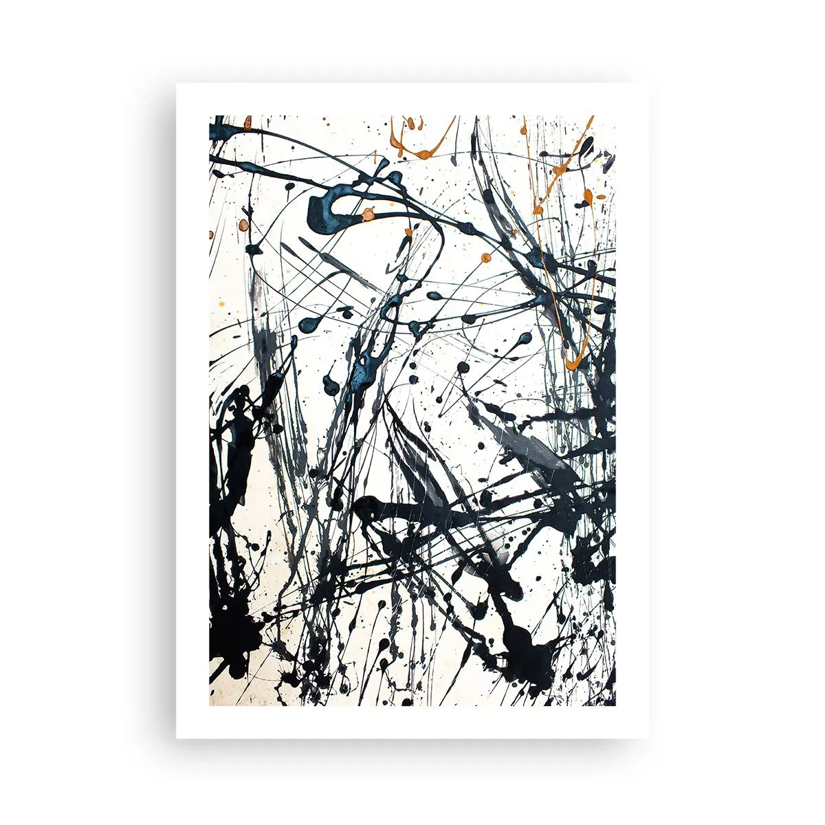 Plakat - Ekspresyjna abstrakcja w stylu malarstwa gestu - 50x70cm - Abstrakcja ekspresjonistyczna - Nowoczesna dekoracja ścienna do salonu, kuchni i sypialni ARTTOR
