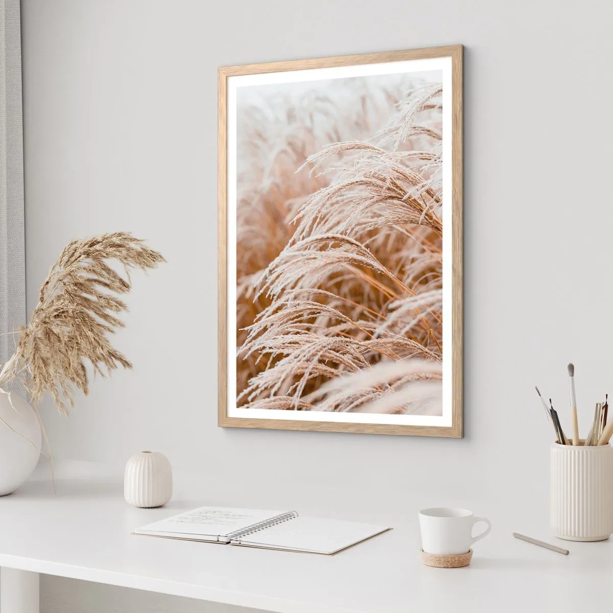 Plakat w ramie jasny dąb - Pokłon jesiennemu słońcu - 30x40 cm