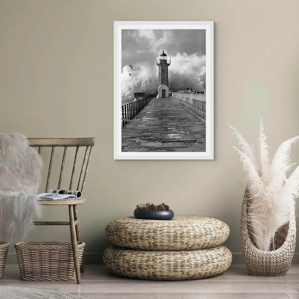 Plakat w białej ramie - Nieustraszona - 70x100 cm