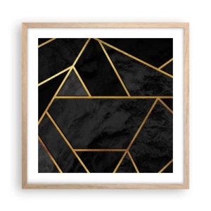 Plakat w ramie jasny dąb - Mrok i blask - 50x50 cm