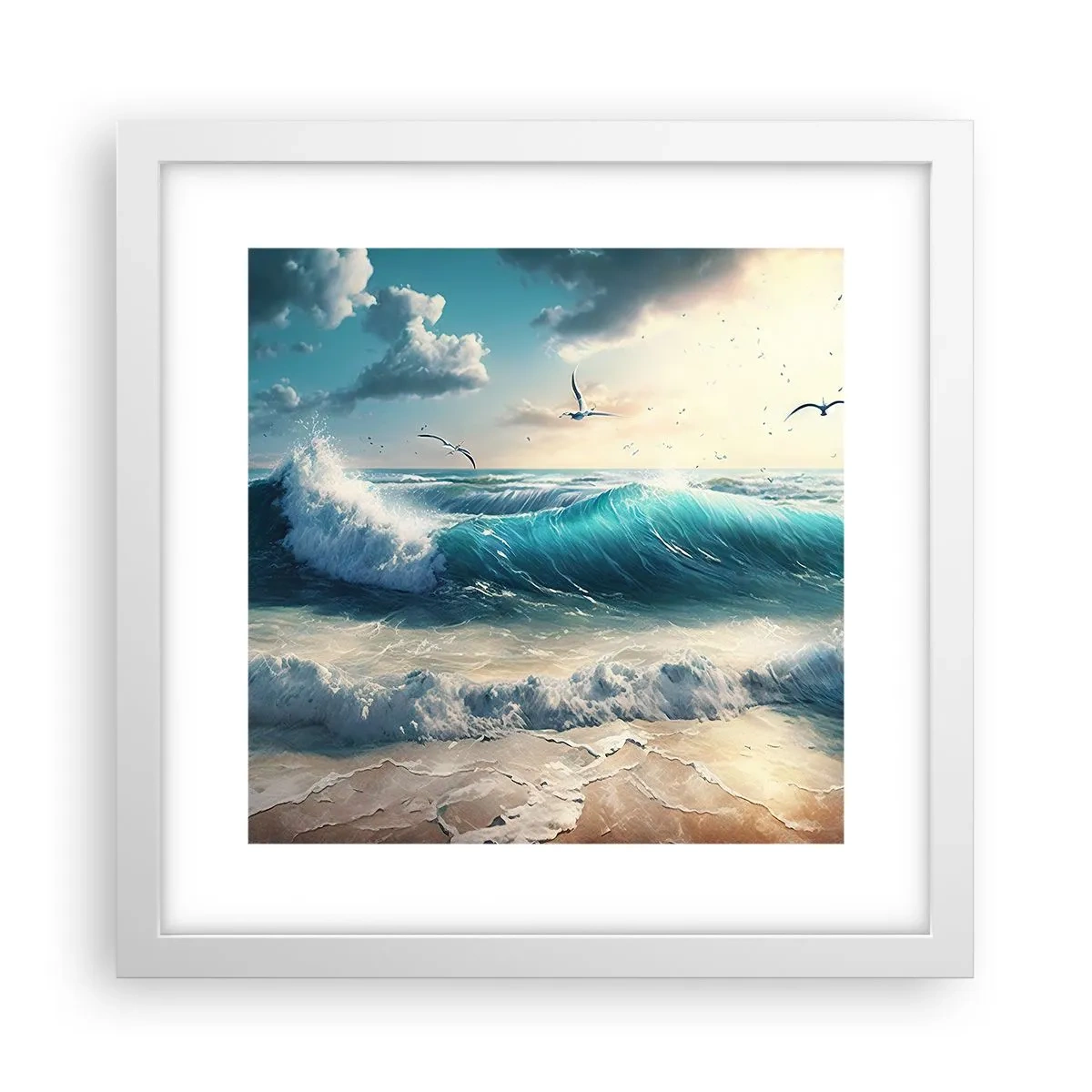 Plakat w białej ramie - Szumi tylko dla ciebie - 30x30 cm